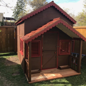 Little Alexandra Wooden Playhouse with Loft & Covered Porch