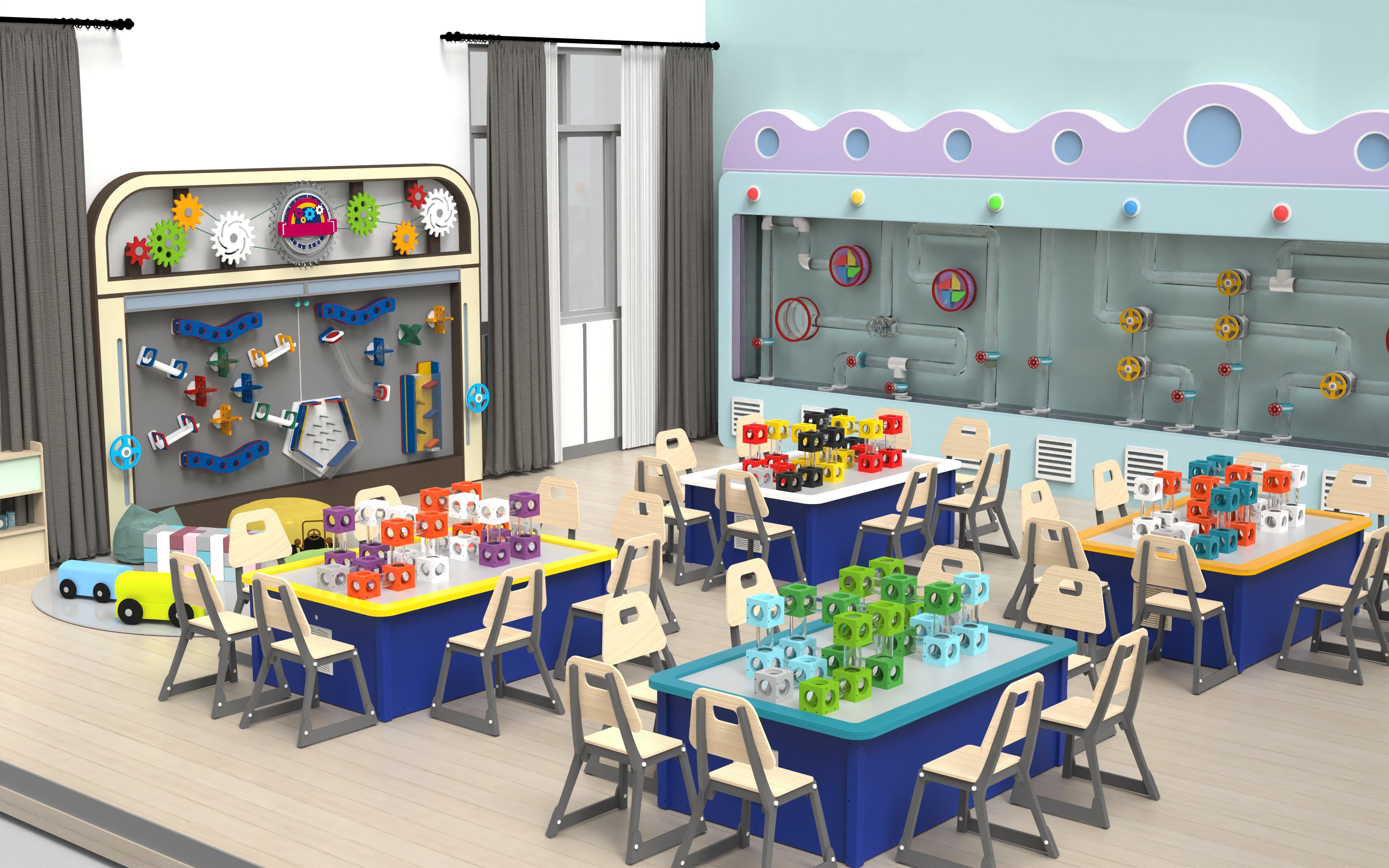 AeroCube Constructor Table | Air-Powered STEM Activity
