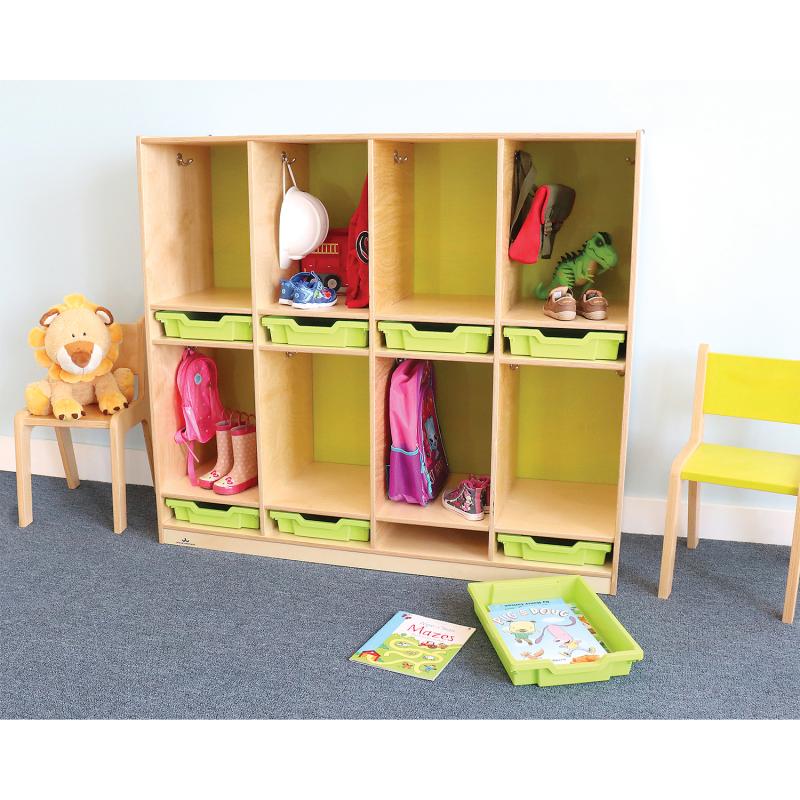 Whitney Plus Coat Locker with individual cubbies and hooks for children's belongings